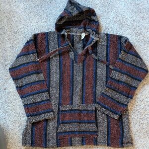 Striped Hooded Baja Hoodie